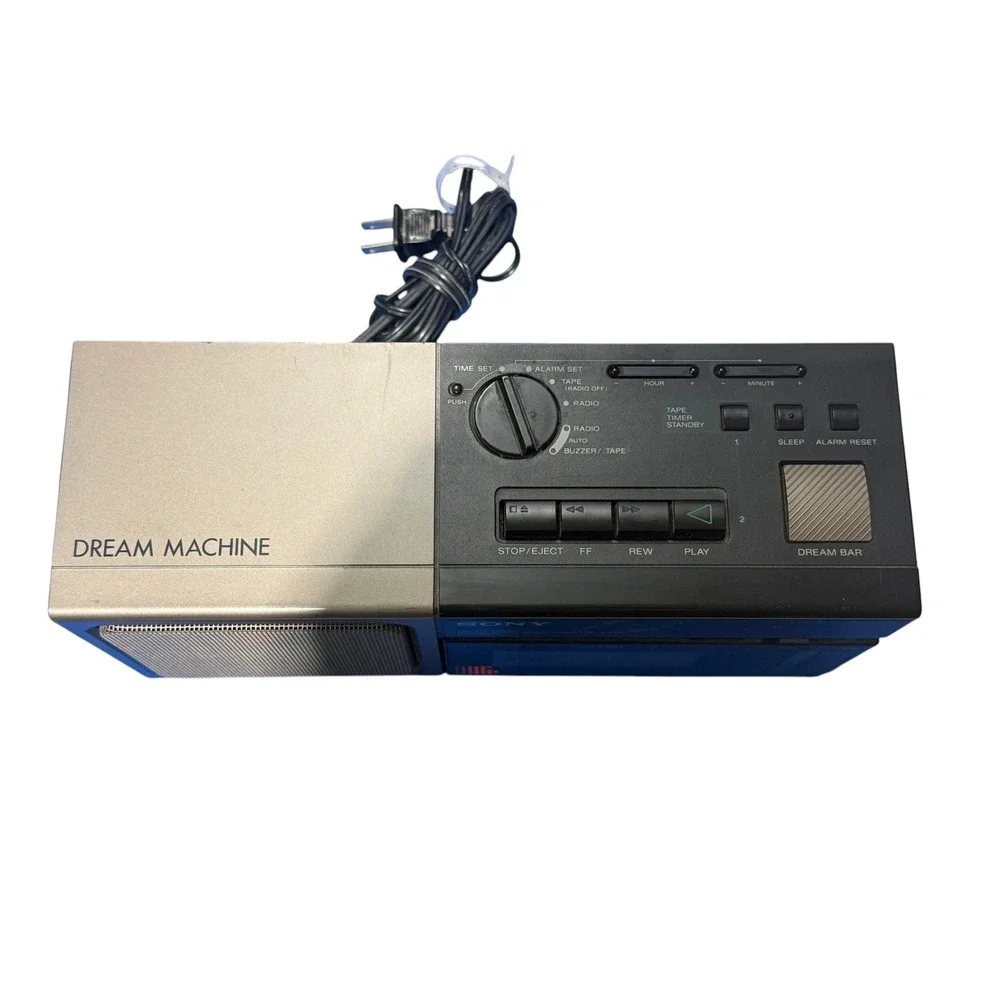 Vintage Sony Dream Machine ICF-C80W Clock Radio Cassette Player AM FM Tested OK